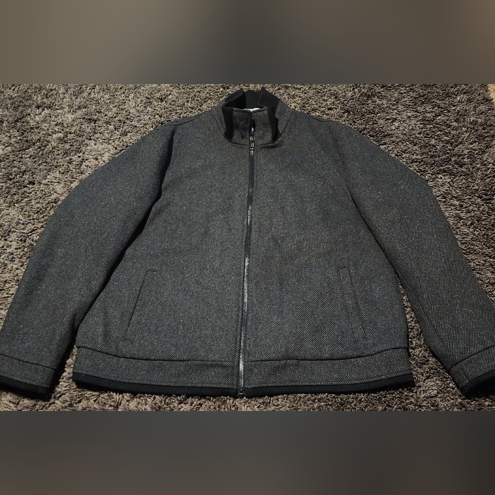 CARDINAL OF CANANDA Men's Wool Blend Charcoal/Black Bomber Jacket Sz. XXL